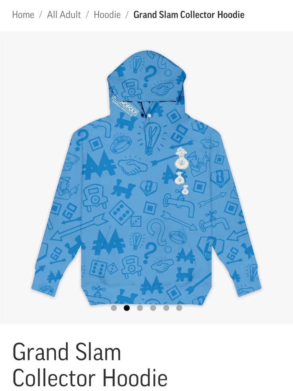 NWT Grand Slam Collector Hoodie - Monopoly